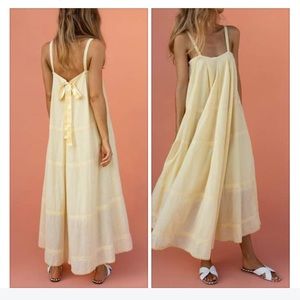 Posse Odette Dress XS/S Pale Yellow EUC